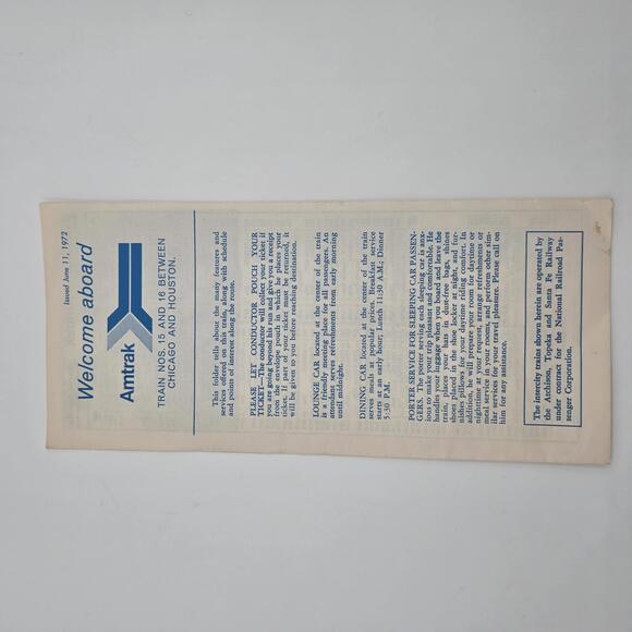 Vintage 1972 Amtrak Welcome Aboard Brochure - Picture 1 of 5